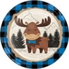 Moose Blue Buffalo Plaid Dinner Plates (8 counts)