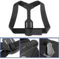thumbnail image 4 of Corrector de postura de 1 pieza (negro), corrector de postura de la columna vertebral del cuello, recordatorio de vibración con pantalla LCD, soporte de espalda ajustable para mujeres y hombres Rojo Verde, 4 of 5