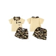 thumbnail image 2 of BemeyourBBs Baby Boy Hunting Clothes Kids Toddler Baby Boy Summer Camouflage Outfit Deer Head Embroidered Button Down Collar Short Sleeve Shirt Tops and Camo Shorts 2 Pcs Set, 2 of 8