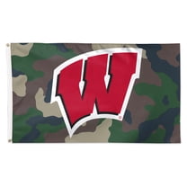 WinCraft Wisconsin Badgers 3' x 5' Single-Sided Deluxe Camo Flag