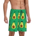 thumbnail image 2 of Balery Cartoon Fruit 1 Pantalones cortos de pijama de punto de algodón para hombre con cinturilla y bolsillos-X-Large, 2 of 6