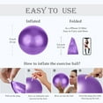 thumbnail image 4 of Small Pilates Ball, Therapy Ball, Mini Workout Ball, Core Ball, 9 Inch Small Exercise Ball, Pilates, Yoga, Workout, Bender, Core Training and Physical Therapy, Improves Balance, 4 of 5