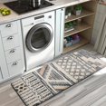 thumbnail image 3 of Beige Geometric Stripe Diamond Pattern Kitchen Rug Mat,Kitchen Runner Rugs Non Skid Washable,Decorative Kitchen Floor Mats for Kitchen,Sink,Laundry,17"x47.2", 3 of 7
