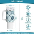 thumbnail image 5 of 40 oz Tumbler with Handle and Straw Lid 3d Snowflakes Insulated Vacuum Water Bottle Stainless Steel Travel Cup, 5 of 8