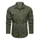 thumbnail image 3 of Camisa Cargo Militar Con Botones De Manga Larga For Hombre, 3 of 8