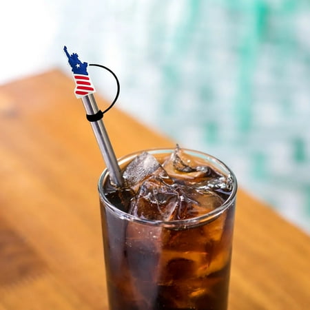 

halloween straw caps funny reusable gifts for children Jacket Removable Cap 10mm Food Grade Independence Day Silicone Straw