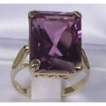thumbnail image 2 of LBG 14k Yellow Gold Natural Amethyst Womens Solitaire Ring - Size 5.75, 2 of 4