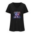 thumbnail image 3 of Fiudx Camisetas para Mujer Camiseta de Cuello Redondo con Estampado Degradado de Manga Corta para Mujer, 3 of 5