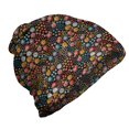 thumbnail image 1 of Floral Unisex Beanie, Nostalgic Flowers Leaves, Hiking Outdoors, Multicolor, by Ambesonne, 1 of 1