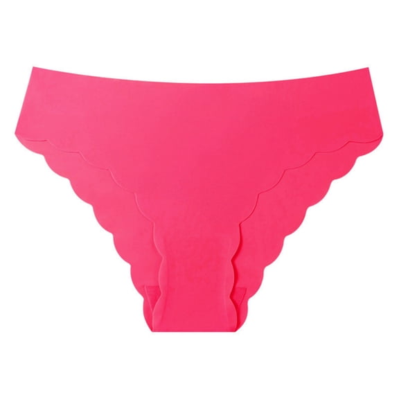 Ahabrexf Women's Underwear Seamless for Women Low Waist Nylon Briefs Ice Silk Solid Color 1 Pc