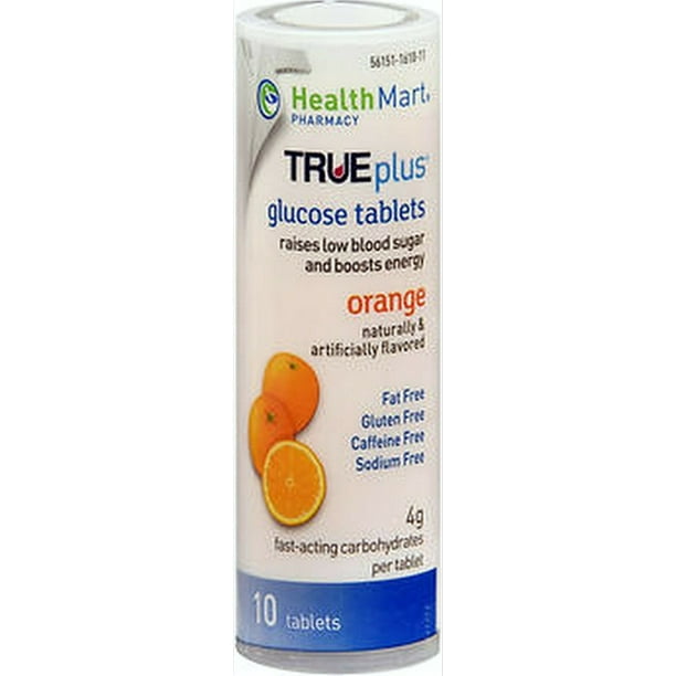 HM Glucose Tablets ORANGE 10 Count Tube