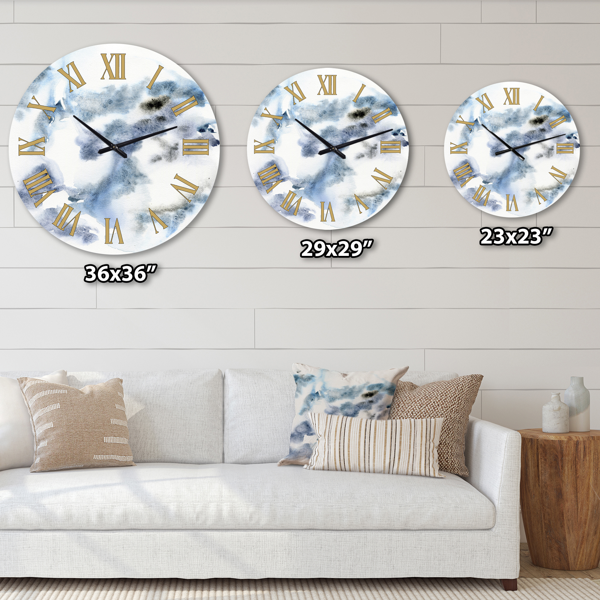 Designart 1 in Modern,Contemporary Wall Clock