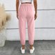 thumbnail image 4 of WILLBEST Pantalones Casuales para Mujer, de Color Liso, con Cremallera y Bolsillos En Ángulo para Uso Diario y Comodidad con Estilo. Chica, 4 of 5