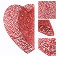 thumbnail image 5 of Heart Shape Placemats Set of 6, Happy Valentine's Day Dining Table Place Mats Home Kitchen Decor, Wedding Anniversary Decor Red 15*15.4inch, 5 of 6