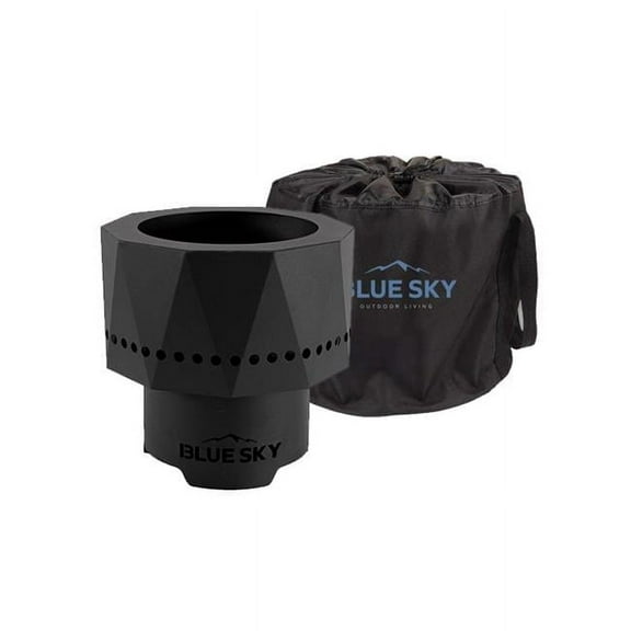 Pike Ultra Portable Steel Smokeless Fire Pit with Carrying Bag, Firewood & Wood Pellet Burning