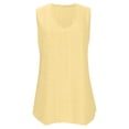 thumbnail image 4 of Fgnfyis Womens Tops Casual Solid Color Pearl Edge Round Neck Plus Size T Shirt Summer Comfort Tee for Everyday Wear Short Sleeve T Shirts for Women Yellow XL, 4 of 5