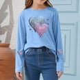 thumbnail image 1 of Blusas y camisas de manga larga con cuello redondo CUHK Top estampado de cuello redondo para primavera y verano Jersey informal Camisa básica de manga larga para niños y niñas Blusa de poliéster para, 1 of 6