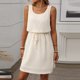 thumbnail image 4 of Sexy Vestido Casual para las Mujeres, Moda Casual Cuello Redondo sin Mangas de Cordón de Color Sólido para el Verano Y la Fiesta, 4 of 7