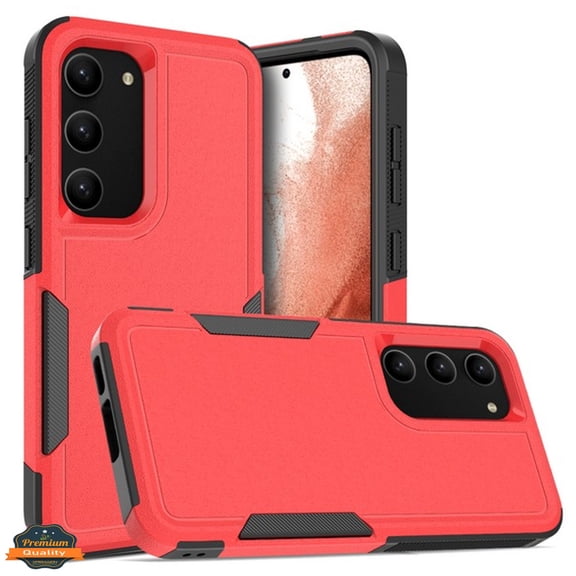 Phone Case Cover for Samsung Galaxy A57 5G Rugged Heavy-Duty Dual Layer Military-Grade, Rubber TPU Defender, Hybrid Shockproof (Red)