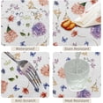 thumbnail image 4 of 60x84inches Spring Floral Tablecloth Purple Pink Hydrangea Flowers Blue Butterfly Print Table Covers Waterproof Rectangle Table Cloth for Birthday Party Wedding Holiday Kitchen Dining Room, 4 of 7