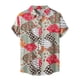 thumbnail image 1 of Camisas s Para Hombre Camisas superiores casuales para hombres Camisa con estampado floral Camisa de manga corta con cuello vuelto Camisa con botones a la (Green, M), 1 of 6