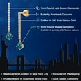 thumbnail image 2 of Gem Stone King 14K Yellow Gold London Blue Topaz and White Lab Grown Diamond Dangle Earrings for Women | 1.76 Cttw | Gemstone November Birthstone | Round 5MM, 2 of 6