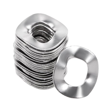Uxcell 304 Stainless Steel Wave Spring Washers - 10Pcs, 1.06" Inner Diameter, 1.34" Outer Diameter