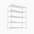 thumbnail image 2 of Llinc Store 71.6" Tall 5-Tier Adjustable Shelving And Racking, 300 Lbs Carrying Capacity Shelf Organizer with Wheels And Shelf Liners Garage Organization Shelving Unit, White, 2 of 9