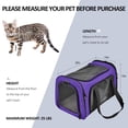thumbnail image 4 of Transportín para mascotas Henkelion, tamaño grande, para gatos y perros de hasta 11 kg, color morado, 4 of 7