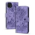 thumbnail image 2 of TECH CIRCLE Wallet Case for Samsung Galaxy A22 5G,Shockproof Slim Fit Embossed Leather Flip Kickstand Magnetic Closure Folio Card Slots Purse Phone Cover,Purple, 2 of 8