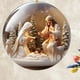 thumbnail image 4 of Corona de Belén de Navidad - Decoración religiosa acrílica para árbol y hogar - adorno colgante de 8x8 cm, 4 of 9