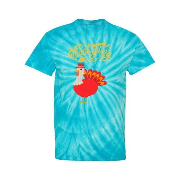 Thanksgiving Turkey Tie Dye Cyclone Men -SPIdeals Designs, Male Large