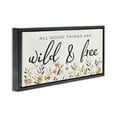 thumbnail image 4 of Stupell Industries Wild & Free Sentiment Botanical & Floral Painting Black Floater Framed Art Print Wall Art, 25 x 11, 4 of 10