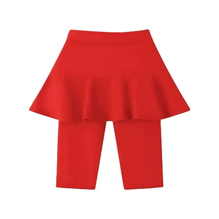 

JAHH Clearance Sweatpants Boy Clothes Casual Breathable Girls Knee Length Leggings with Skirt Stretchy Kids Summer Pants Everyday Casual Trend Outfits(4-5 Years RD1)