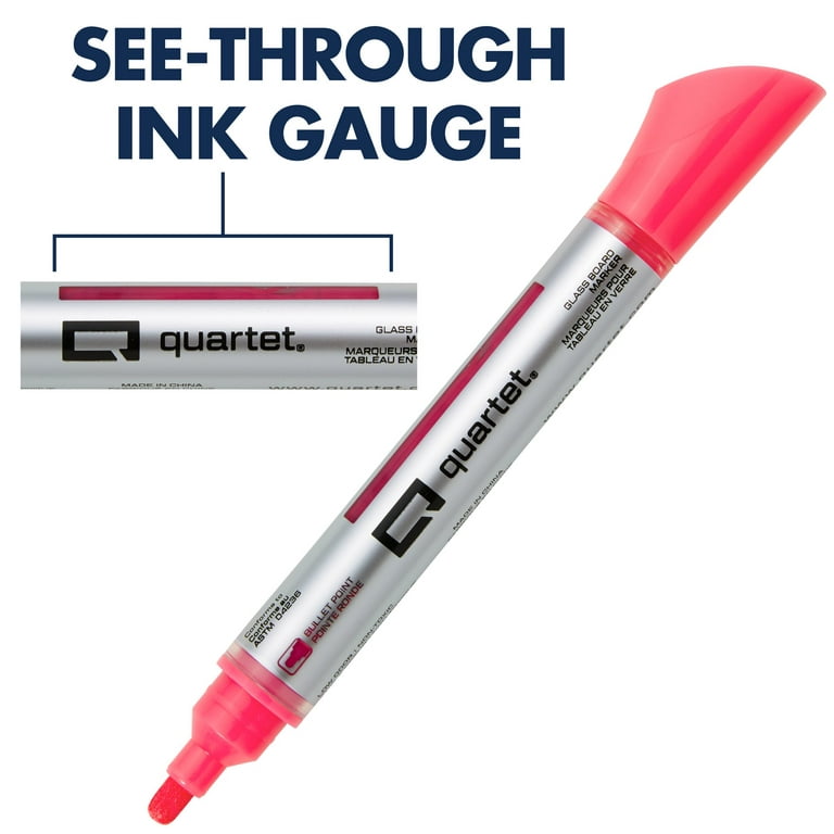  Quartet Premium Glass Board Dry Erase Marker, Bullet Tip,  Black : Office Products