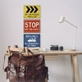 thumbnail image 2 of Stupell Industries Distressed Street Signs Boy's Room Transportation Theme Canvas Wall Art Design by Daphne Polselli, 3 Piece, 24" x 30", 2 of 4