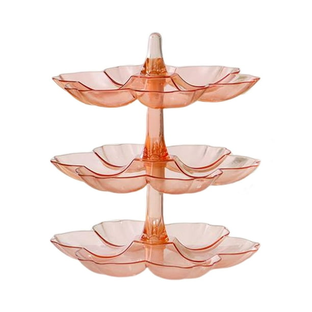 Platos de frutas apilados Contenedor de almacenamiento Postre Cupcake Stands Holder Rack Bandeja de servicio multipropósito para restaurante Hotel Rosa Sunnimix Canasta de frutas