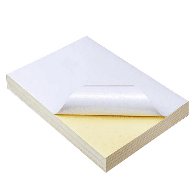 100 Sheets A4 White Self Adhesive Waterproof Sticker Label Glossy Surface Paper for Inkjet Printer Copier