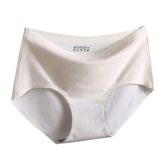 Women's Seamless Silk Brief Panties Summer Breathable Thin Briefs Underwear