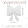 thumbnail image 2 of Topboutique Bow Pillow,Bowknot Throw Pillows,Soft Decorative Pillows,Bow Shaped Plush Pillow,Bow Pillow Plush Cushion for Bedroom Sofa Couch Car Headrest Home Decor,White, 2 of 6