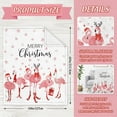 thumbnail image 3 of Merry Christmas Fuzzy Blanket Pink Flamingo Snowflake Throw Blanket Xmas Soft Cozy Flannel Blanket for Home Party Bed Sofa Couch, 50 x 60 Inch, 3 of 6