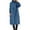 Blue, variant on Womens Corduroy Dress High Neck Long Sleeve Flannel Lined Midi Dress Fall Winter Warm Blue