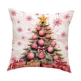 thumbnail image 1 of Funda de cojín navideña con estampado de copos de nieve, decorativa para cama y exterior. Estilo C, 1 of 6