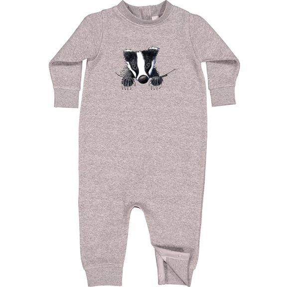 Inktastic Pocket Badger Baby Fleece Romper