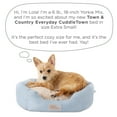 thumbnail image 5 of TOWN & COUNTRY EVERYDAY CuddleTown Faux Linen Comfy Cozy Cuddler Pet Bed, Supportive & Calming, Water Repellent, Non-Slip Bottom, Machine Washable Cover, Cream, XS 20"x14"x6", 5 of 6