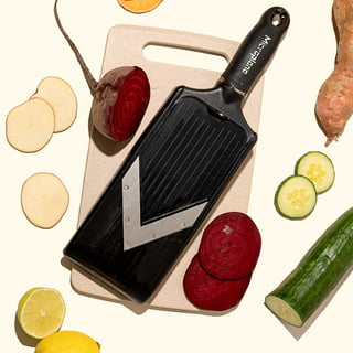 GProME Mandoline Slicer – Adjustable Vegetable Mandolin, Fruit Zucchini Slicer, French Fry Cutter,Crinkle Cutter Food Waffle,Julienne Grater,Garlic
