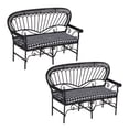 thumbnail image 1 of 2x Banco de Jardín de Hadas 1:12 Casa de Silla Metal para Adornos de de Bricolaje, 1 of 8