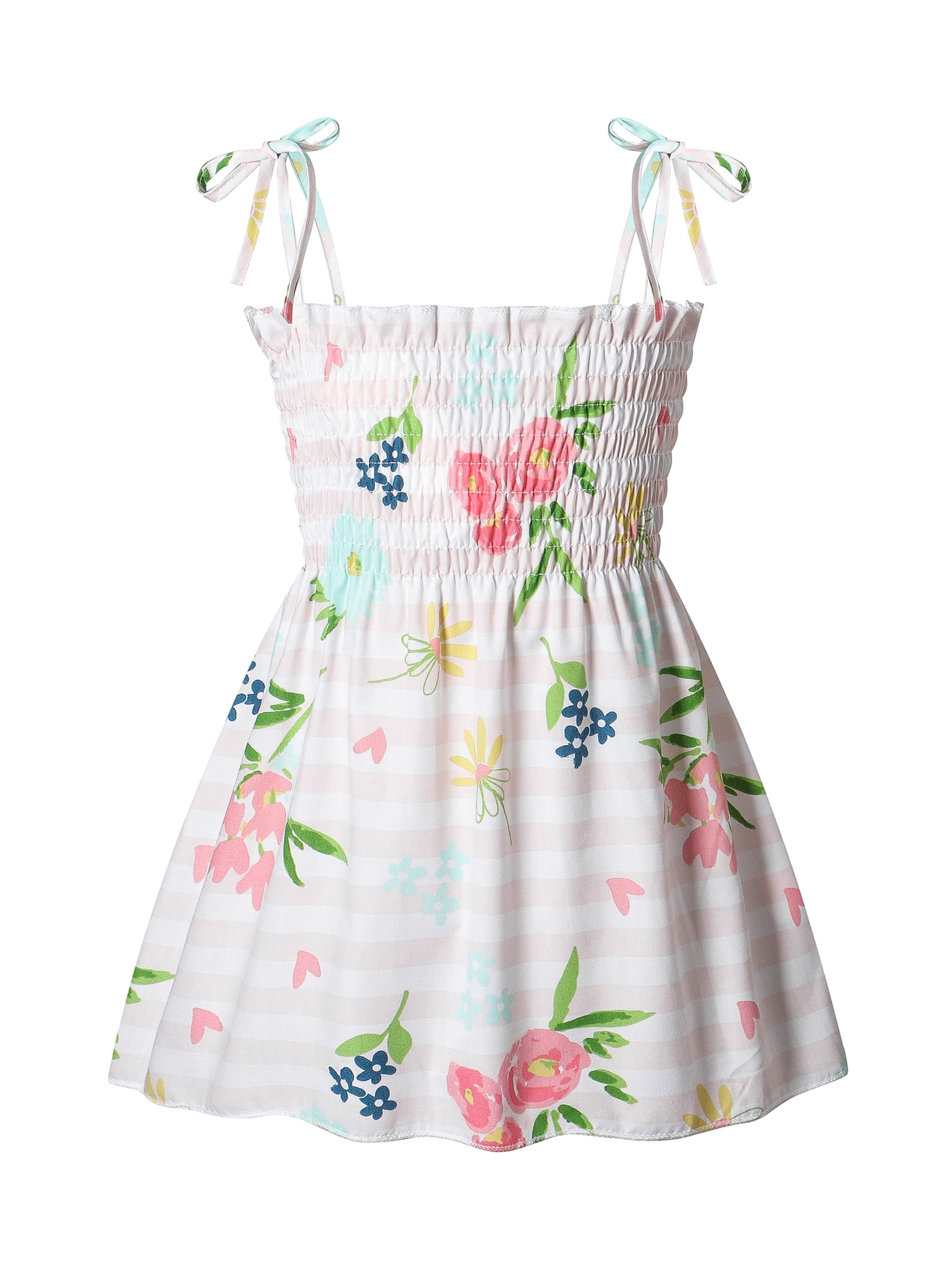 Canis Toddler Kids Baby Girls Strap Floral Summer Dress