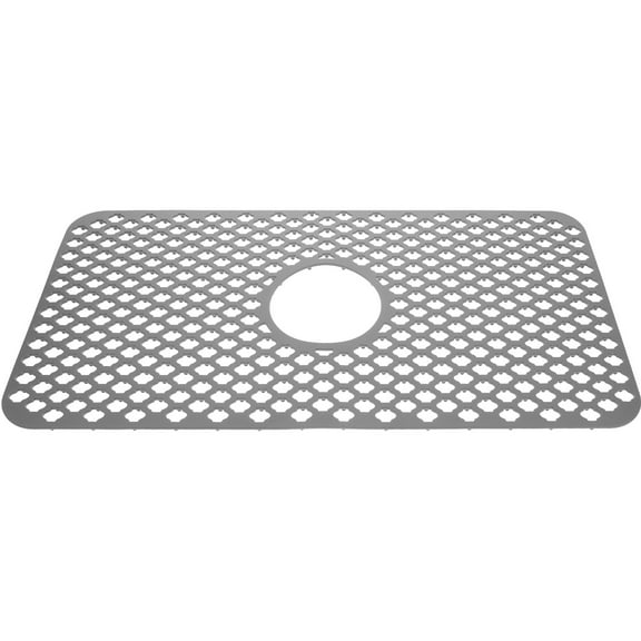Soimiss Home Use Silicone Sink Mat Grey Kitchen Sink Protector with Anti Fall Feature