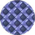 thumbnail image 1 of Ahgly Company Machine Washable Indoor Round Transitional Sky Blue Area Rugs, 4' Round, 1 of 7